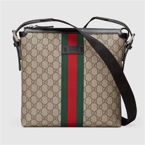 gucci red leather messenger bag|gucci messenger bags for men.